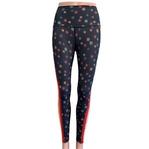 SPLITS59 Sydney Techflex High Waist 7/8 Leggings Starburst Print Graphite S NWT